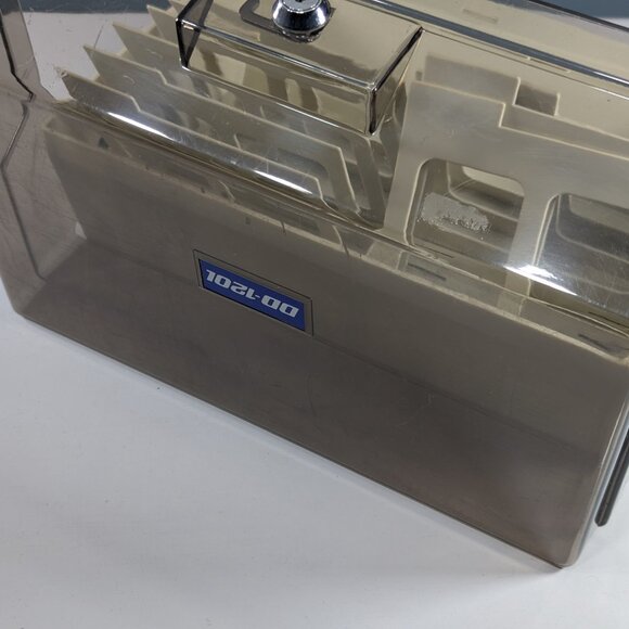 Vintage 1980s floppy disk holder - 5.25 inch disc large floppy disc storage box - Picture 12 of 13